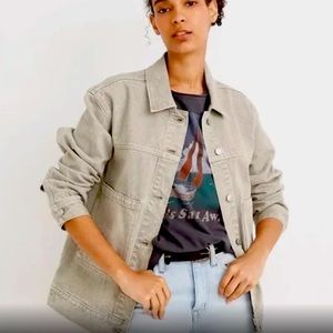 Madewell Garment-Dyed Denim Patch Pocket Trucker Jacket
